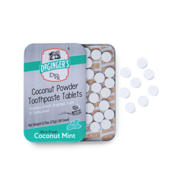 Coconut Mint Flavored Toothpaste Tablets