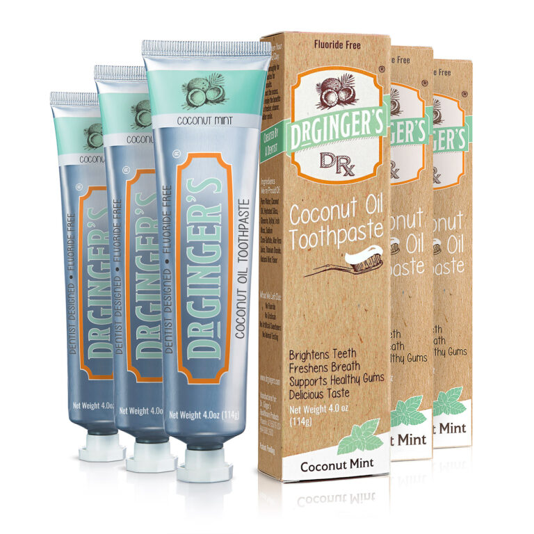 Dr. Ginger's Coconut Oil Toothpaste in a 3 pack