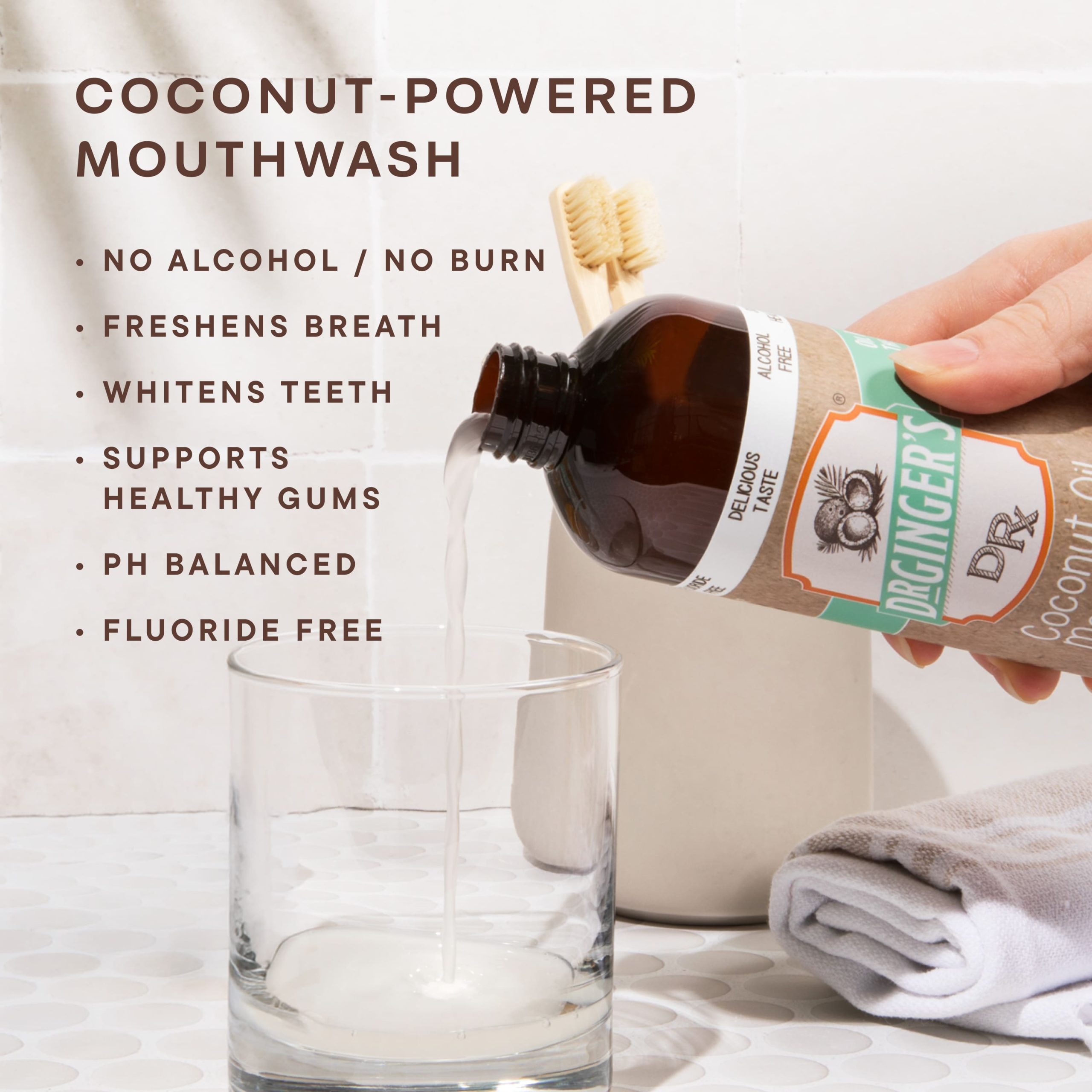 Coconut Oil Mouthwash – Fresh Breath in 2 Minutes | Dr. Ginger's